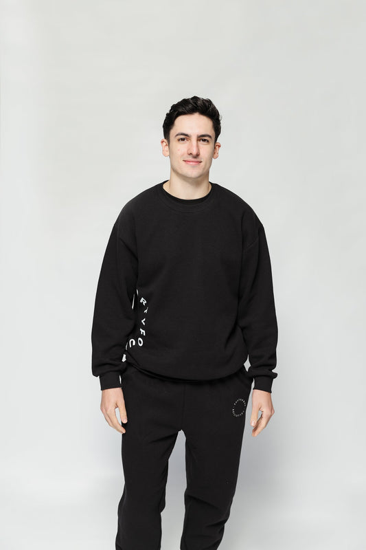 44 Essential Crew Neck Jumper Unisex - Black
