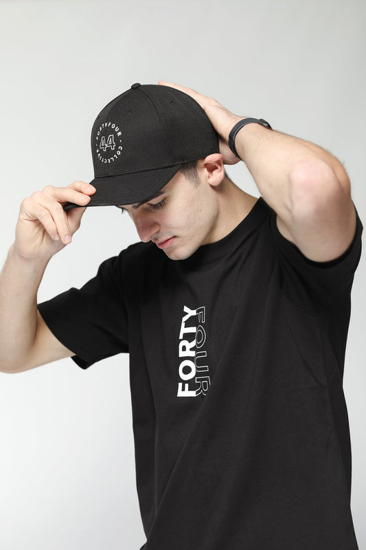 44 Essential Peak Cap - Black